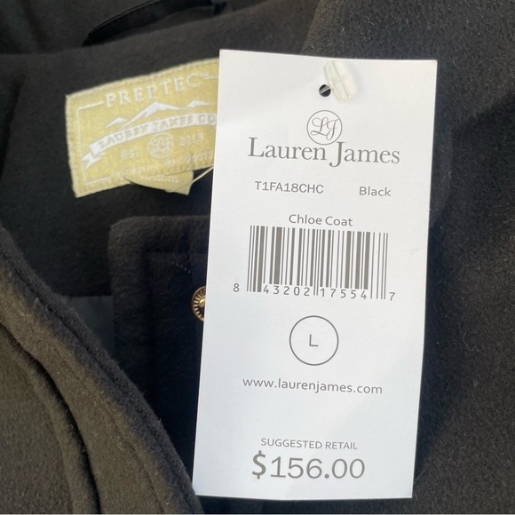 Lauren James Black Chloe Coat Size Large, New with Tags! - Picture 7 of 12